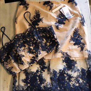 Lace and embroidered duo